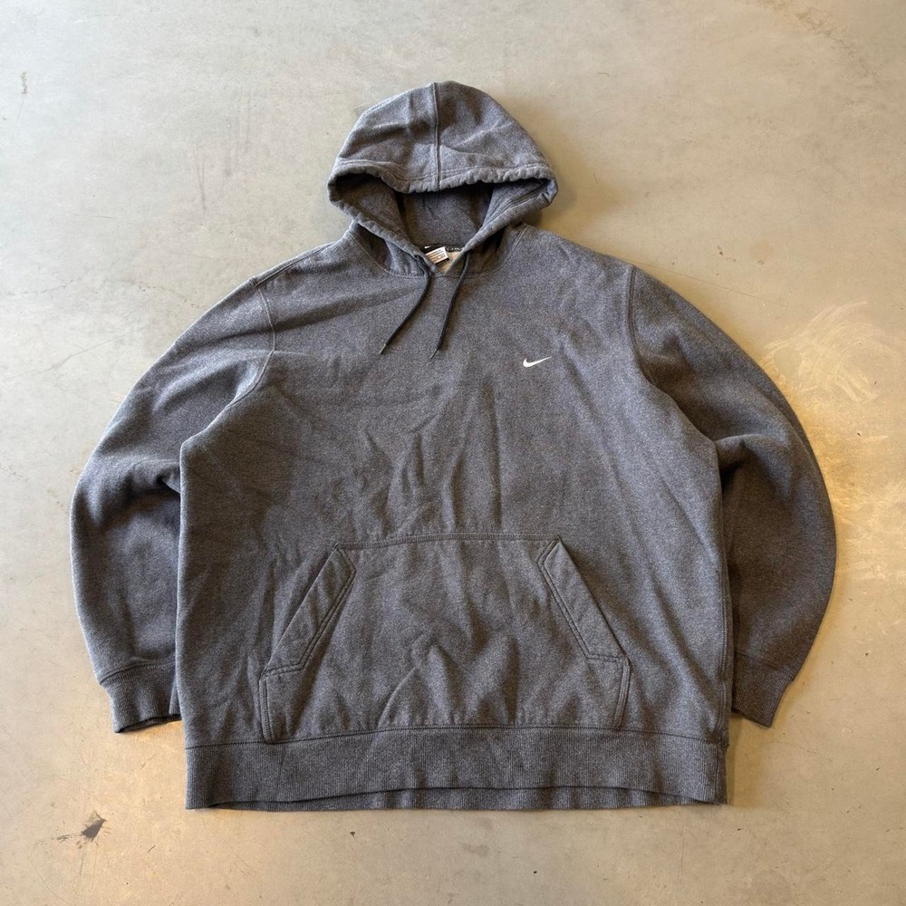 Vintage Nike dark gray heavyweight embroidered hoodie